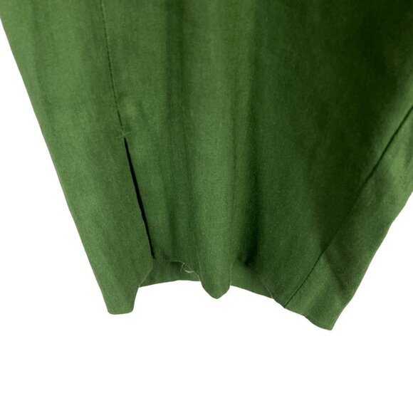 J. Jill Linen Blend Stretch Pull On Cropped Pants Womens Large Green PT-2052 - Picture 5 of 7